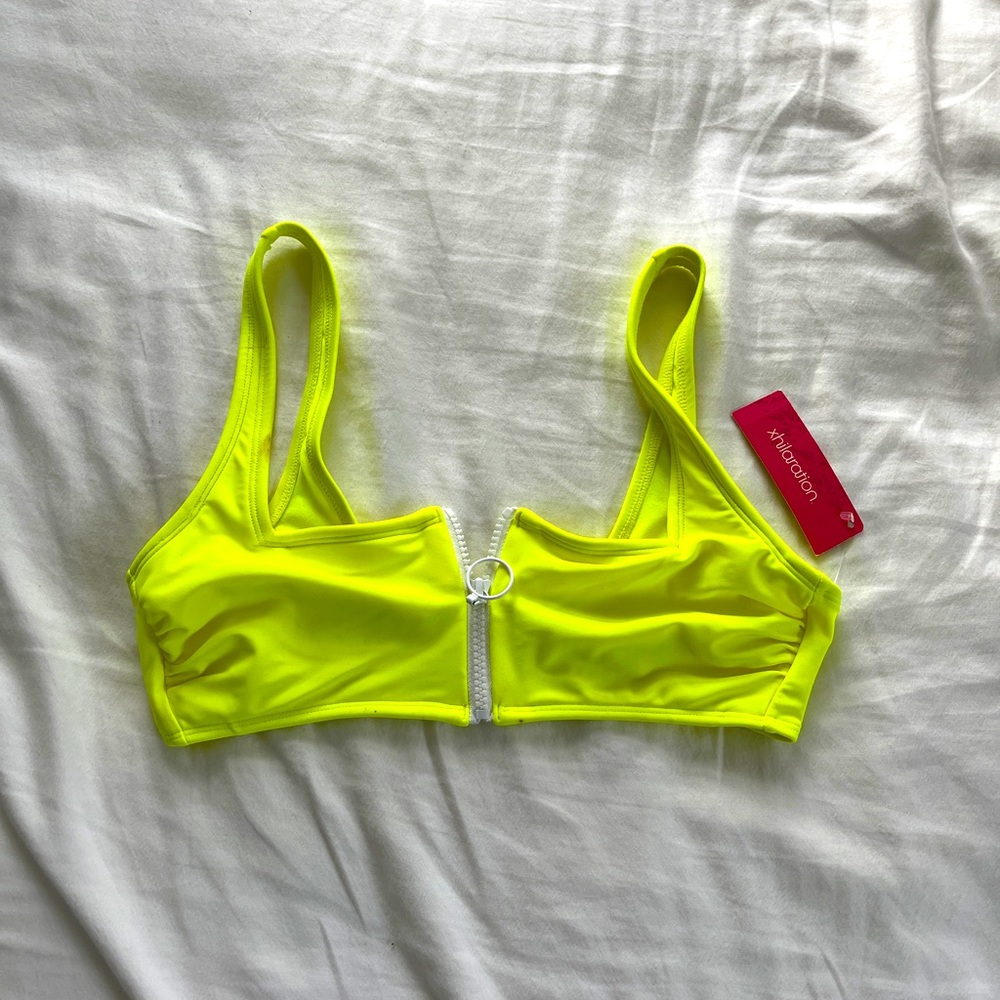 Brand new neon yellow bikini top by xhiloration